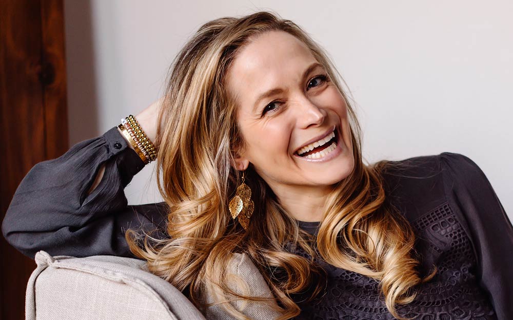 Beautiful lady posing and laughing